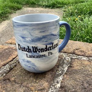 Dutch Wonderland Pa Souvenir Mug Blue Swirl Vintage